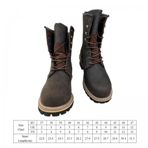 Safety Leather Logger Boots Steel Toe Goodyear Welt Shoes