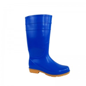 Blue PVC Work Water Boots for Food and Beverage Industrial