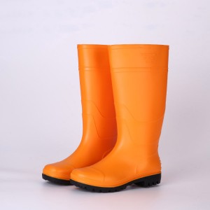 Oil and gas Field Work Boots Orange Farming PVC rain Boots