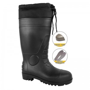 CE Winter PVC Safety Rain Boots with Steel Toe and Midsole