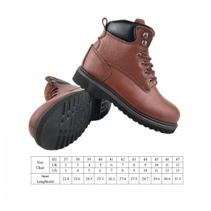 6 Inch Brown Goodyear Safety Shoes with Steel Toe and plate