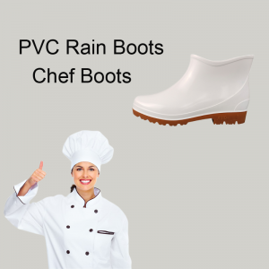 White Low Cut Anti-slip Chef PVC Working Water Boots