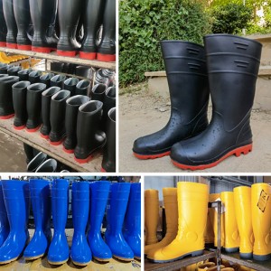 Blue PVC Work Water Boots for Food and Beverage Industrial