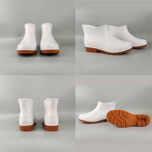 White Low Cut Anti-slip Chef PVC Working Water Boots