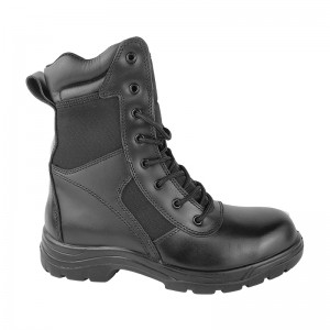 9 Inch Military Protection Leather Boots with Steel Toe and Plate