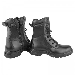 9 Inch Military Protection Leather Boots with Steel Toe and Plate