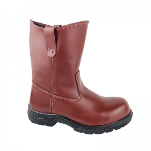 Red Cow Leather Knee Boot with Composite Toe and Kelvar Midsole