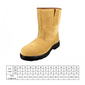 Split Suede Cowhide Oil Field Safety Boots With Steel Toe And Steel Sole