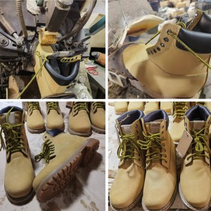 Timberland Style Cowboy Yellow Nubuck Goodyear Welt Work Boots