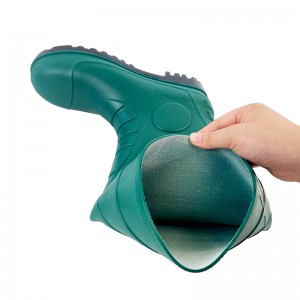 Dark Green Waterproof Steel Toe PVC Work Rubber Boots