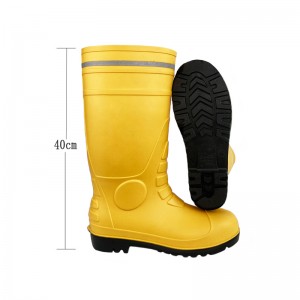 Reflective Top Cut PVC Safety Rain Boots Botas De Lluvia