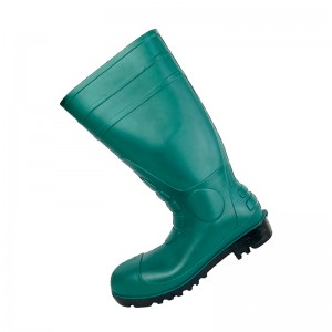 Dark Green Waterproof Steel Toe PVC Work Rubber Boots