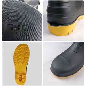 Black Wide Fit Chemical Resistant PVC Work Rain Boots